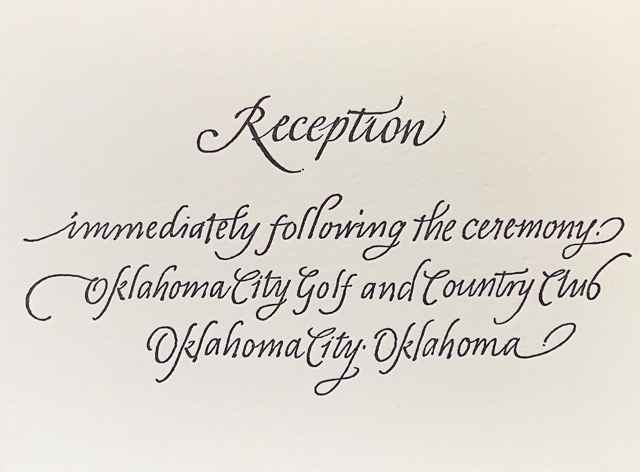 Reception Card, engraved